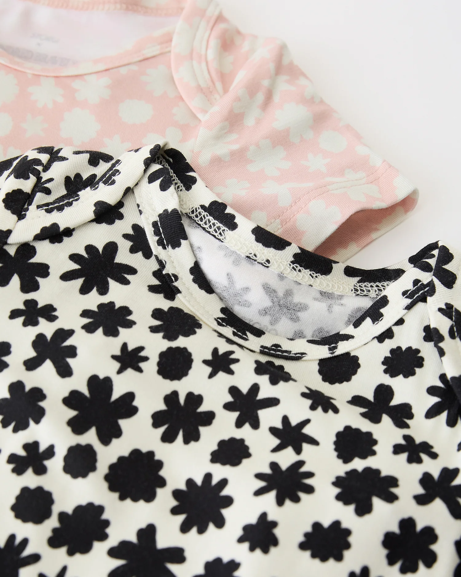 Baby Onesie Two-Pack | Cream & Pink Chamomiles - Image 2