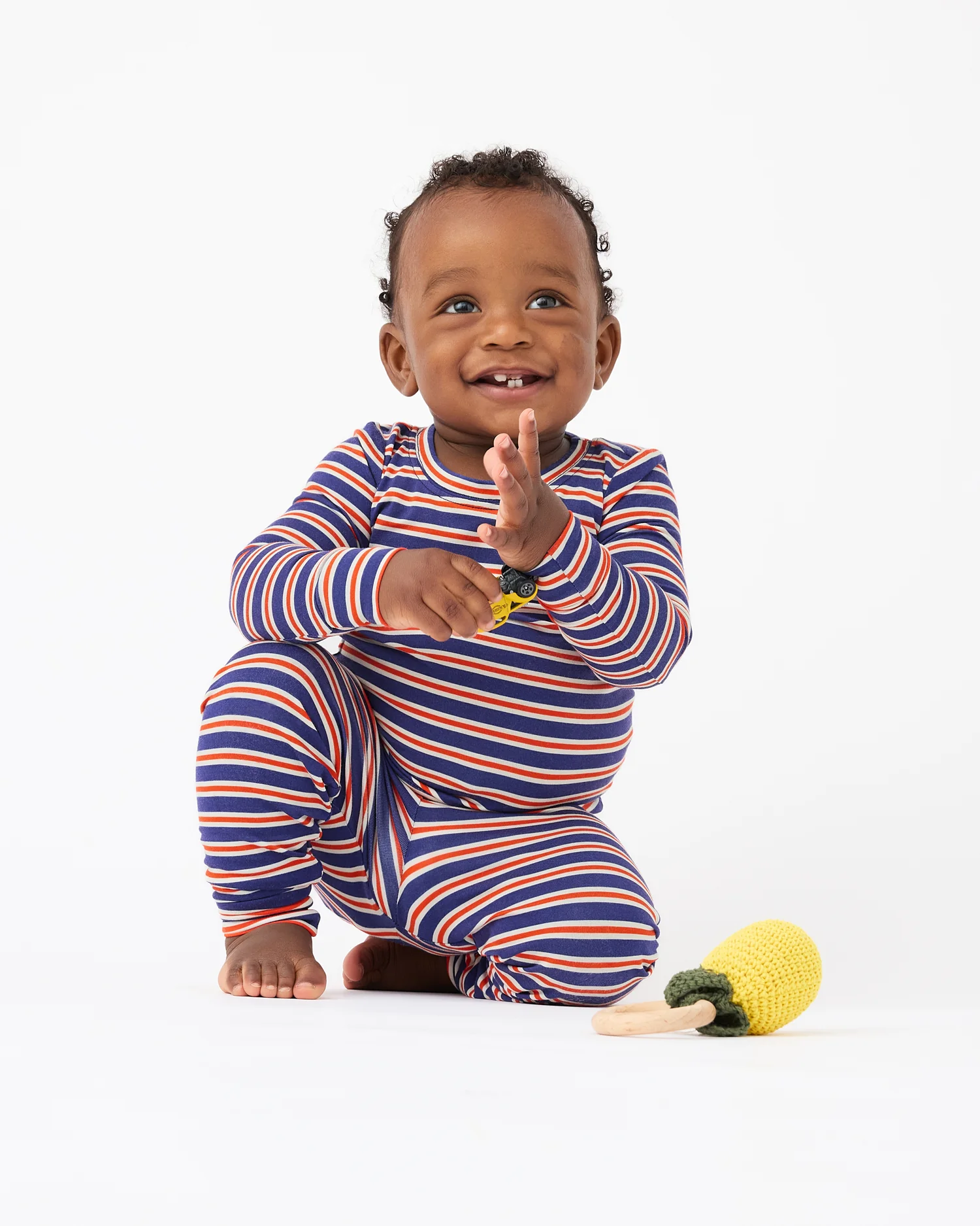 Bamboo Baby Two-Piece Pajama Set | Preppy Stripe