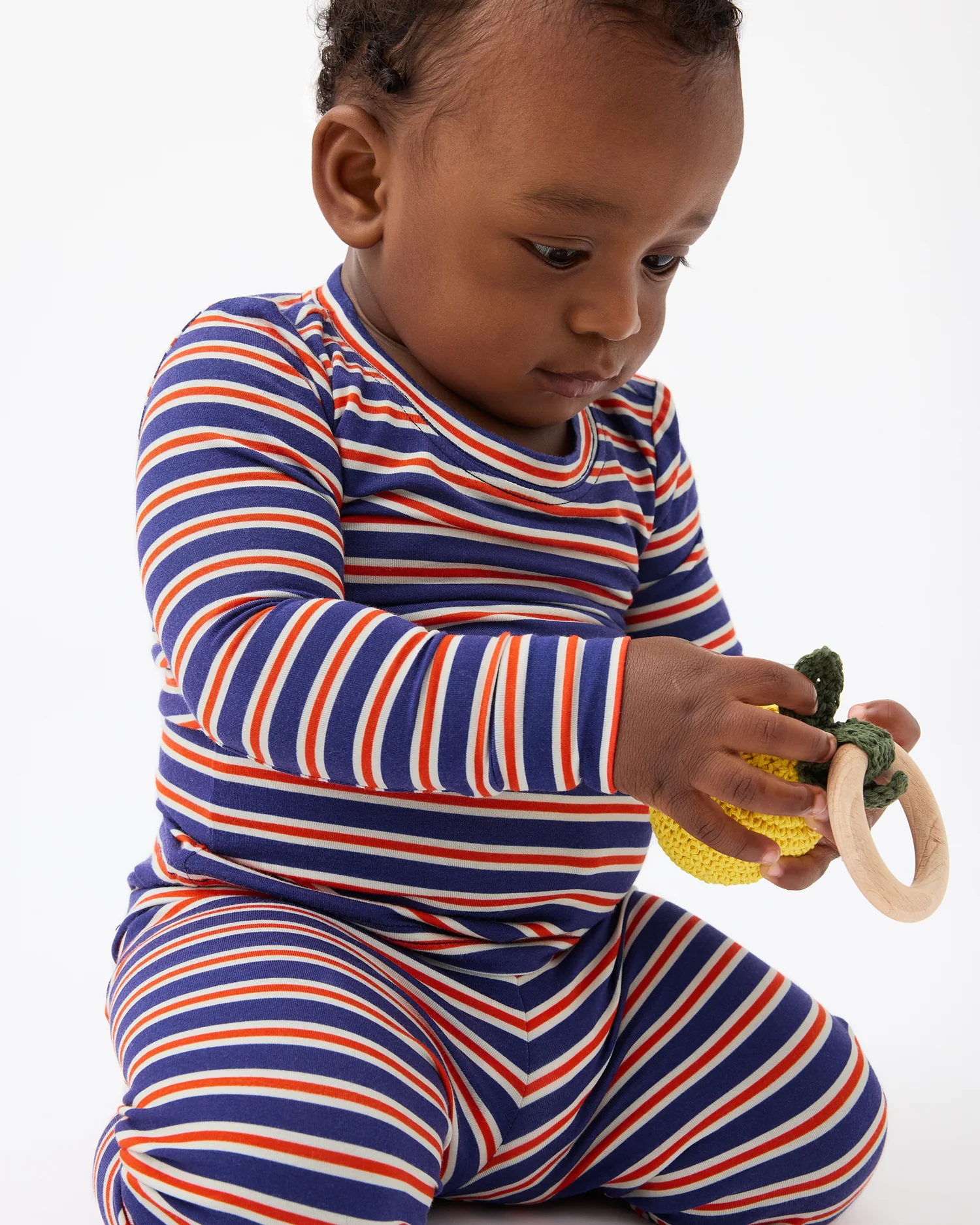 Bamboo Baby Two-Piece Pajama Set | Preppy Stripe - Image 4