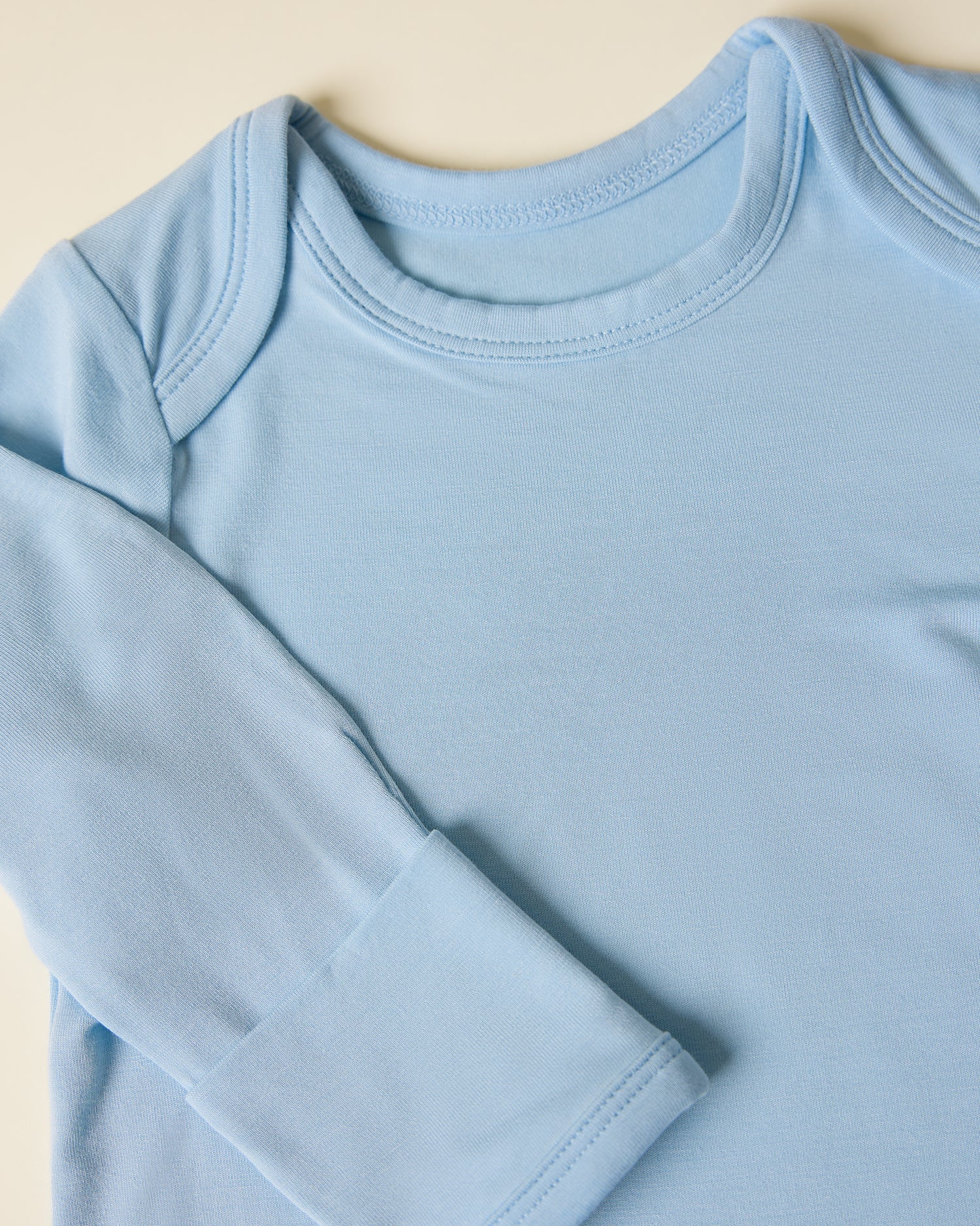 Bamboo Knotted Baby Gown & Hat | French Blue - Image 3