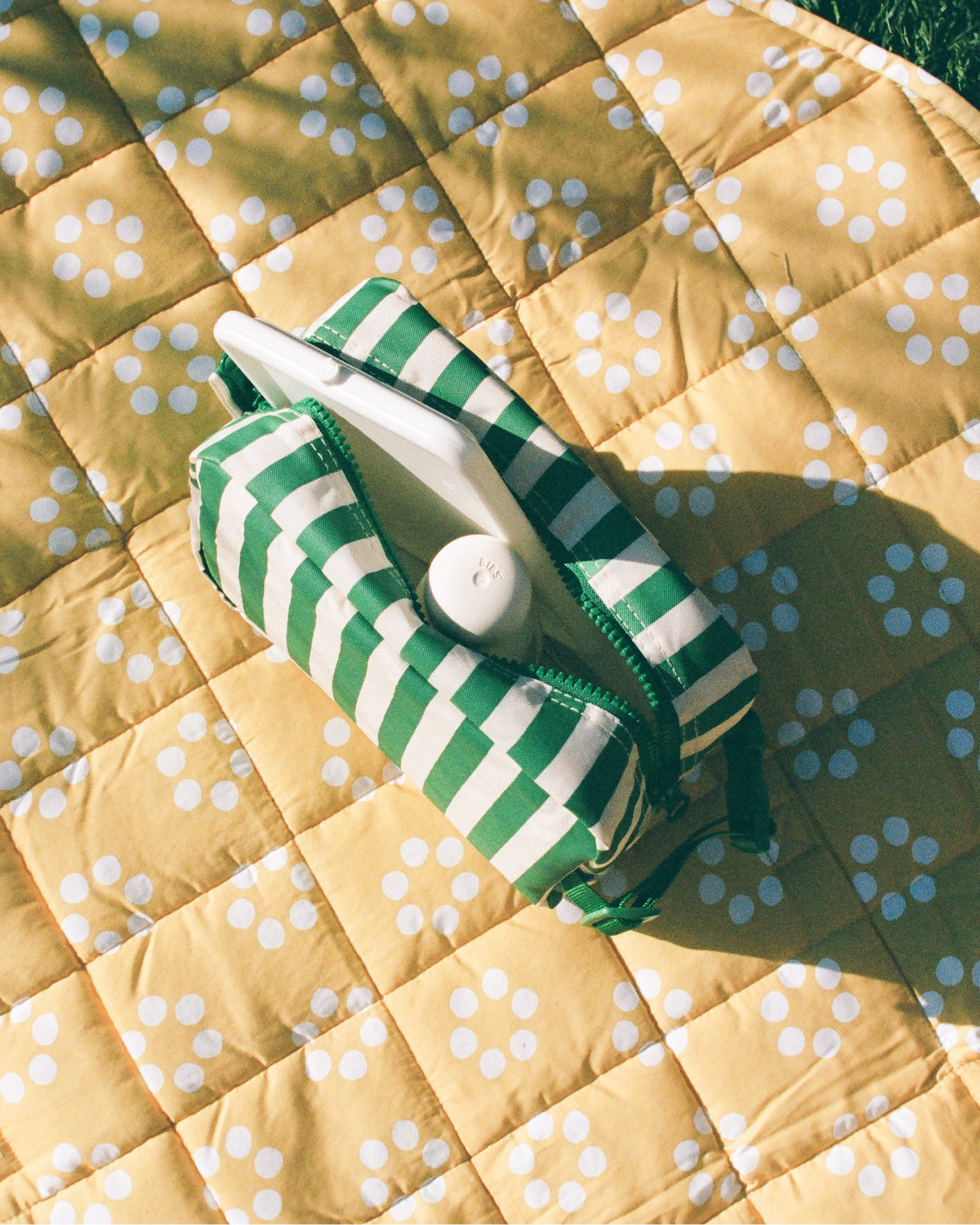 Mini Cooler Bag | Green Stripe - Image 5