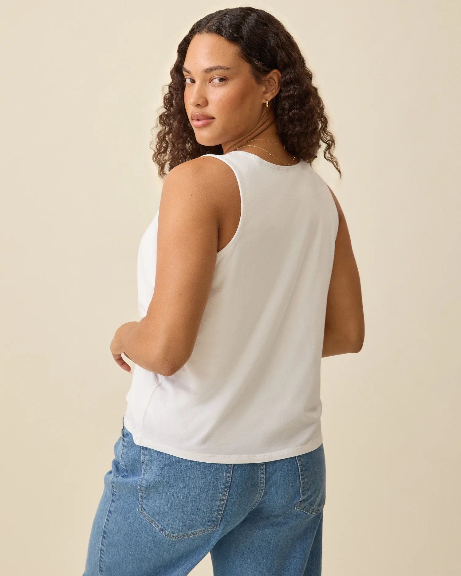 Modal Signature Nursing Tank | White - Image 4