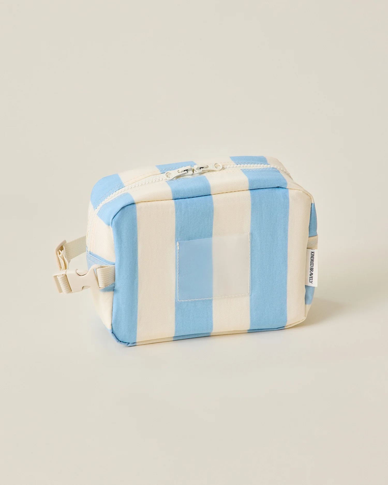 Mini Cooler Bag | Blue Wide Stripe - Image 3
