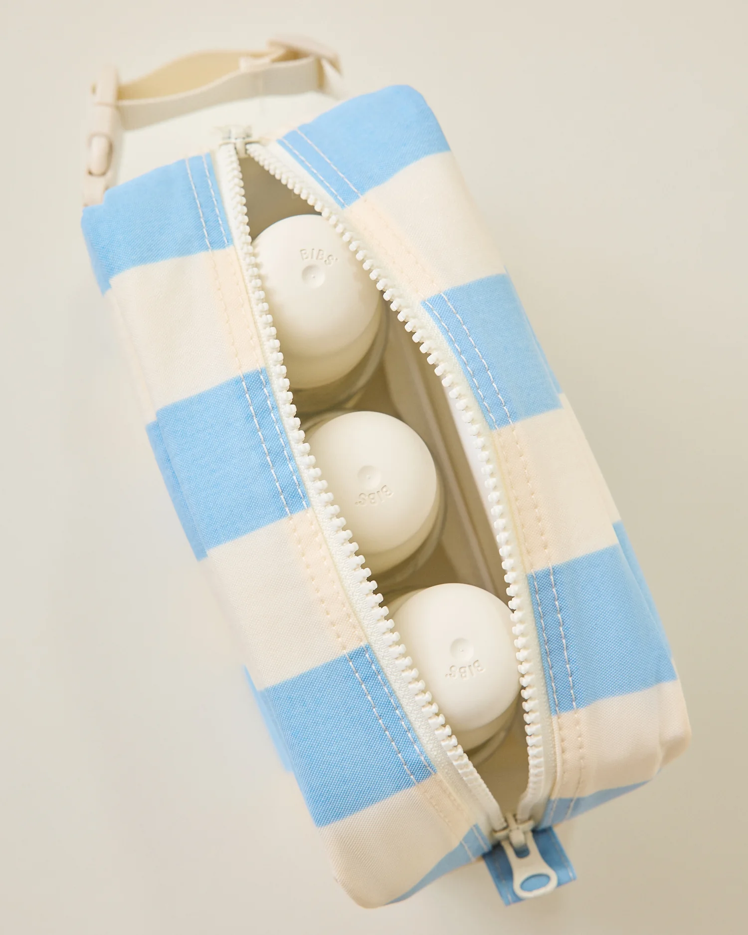 Mini Cooler Bag | Blue Wide Stripe - Image 2