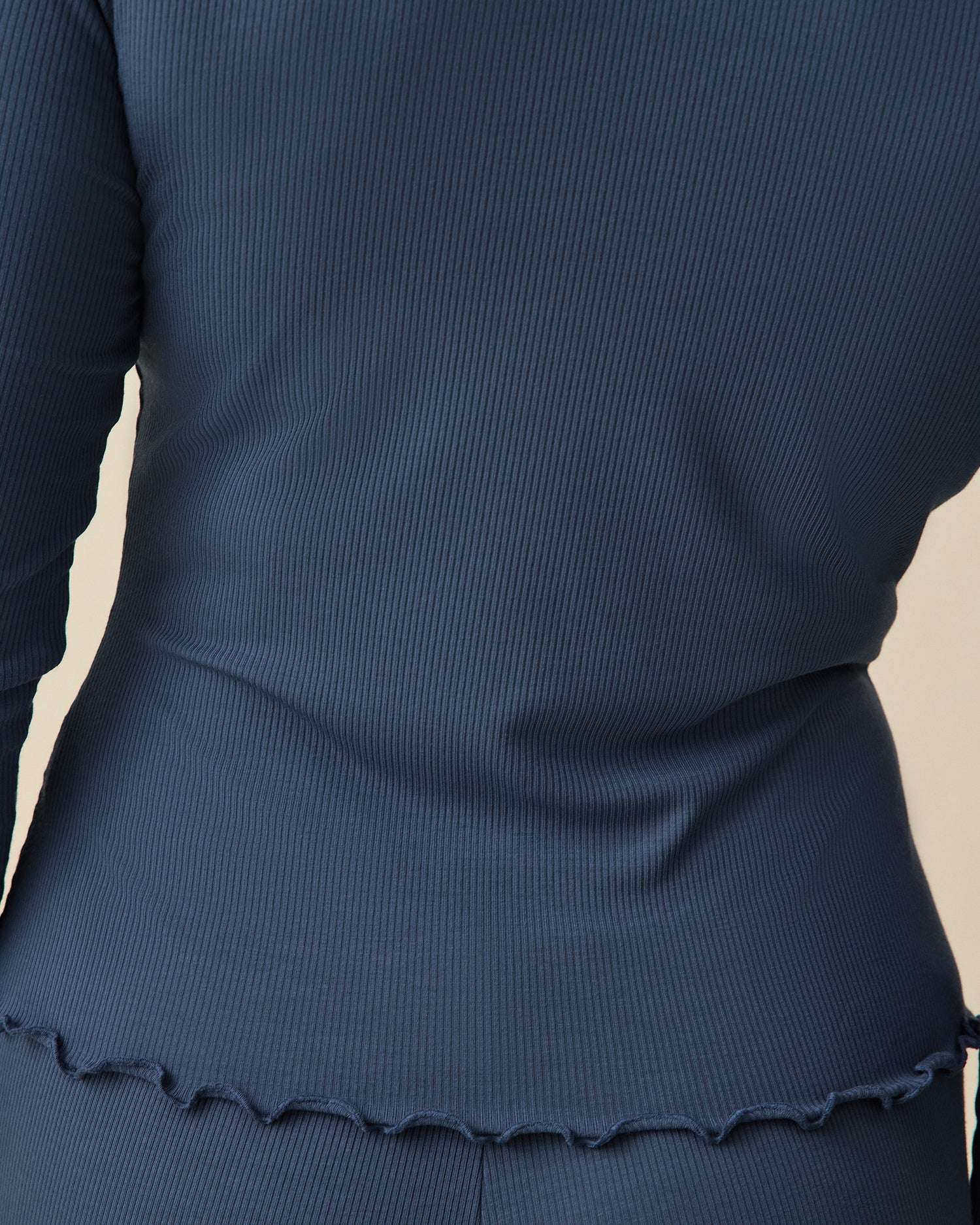 Ribbed Modal Cardigan | Light Navy - Image 6