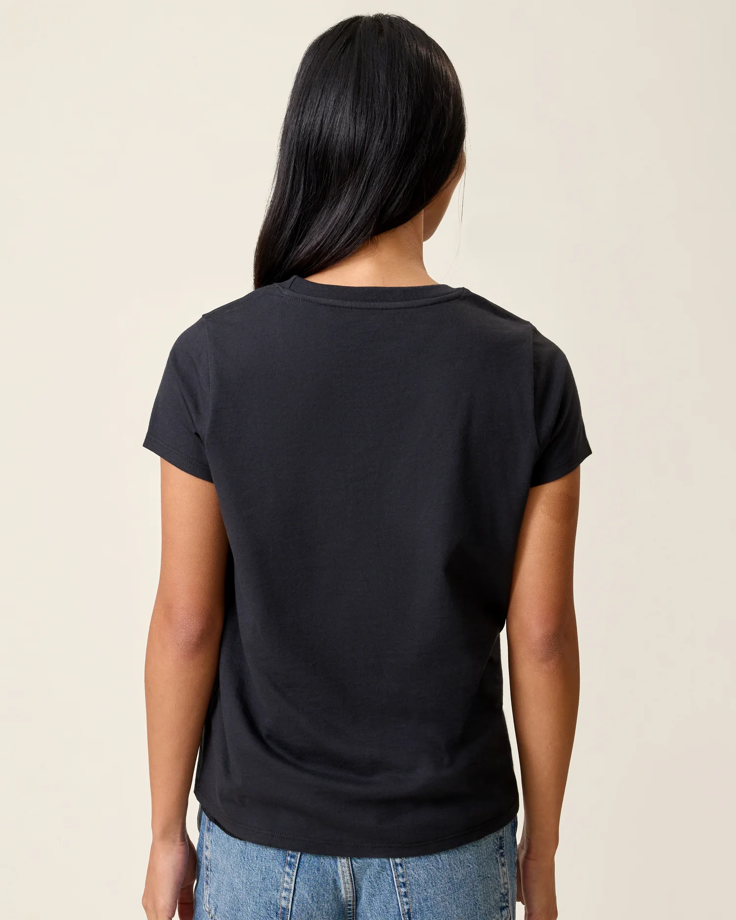 Cotton Crew Neck Nursing T-shirt | Black - Image 4