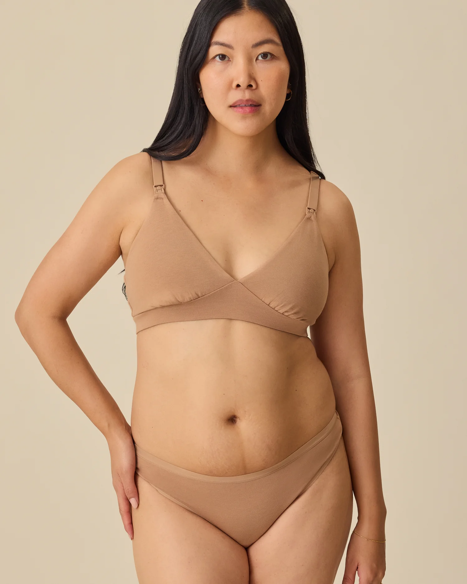 SoftStretch Cotton Maternity & Postpartum Thong | Buff - Image 2