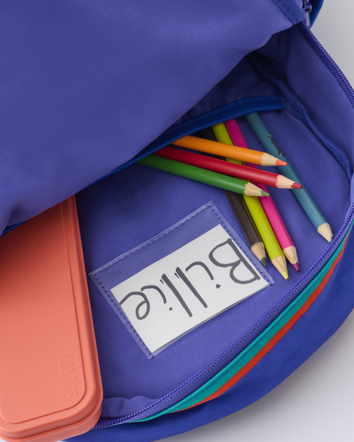 Cool Kid Backpack | Navy & Green Stripe - Image 5