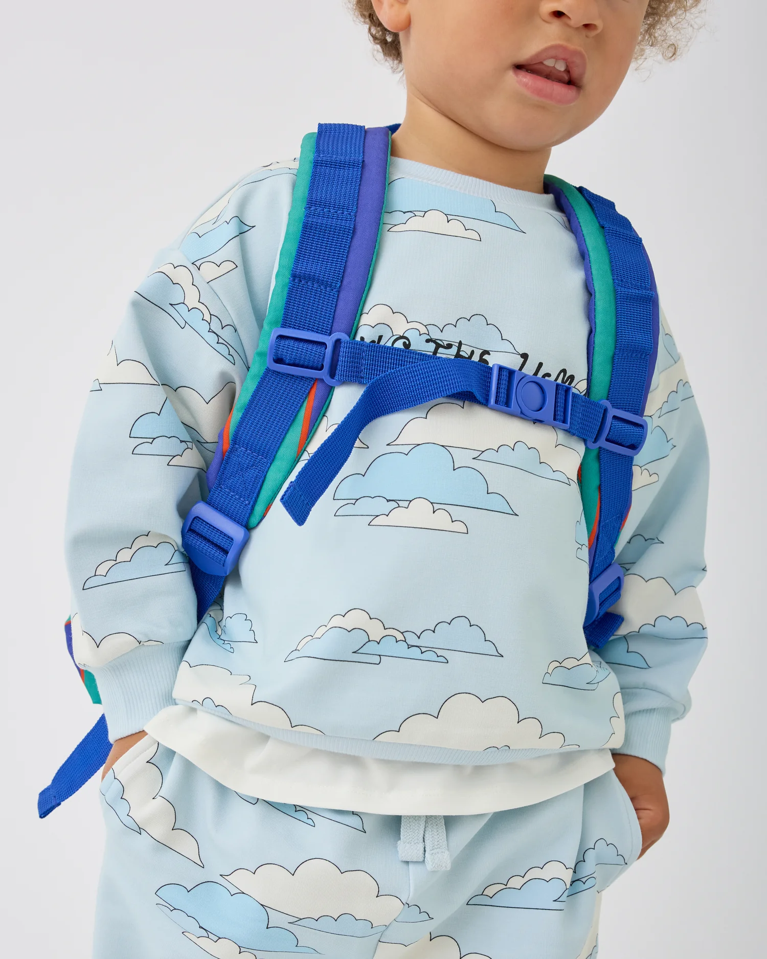 Cool Kid Backpack | Navy & Green Stripe - Image 8