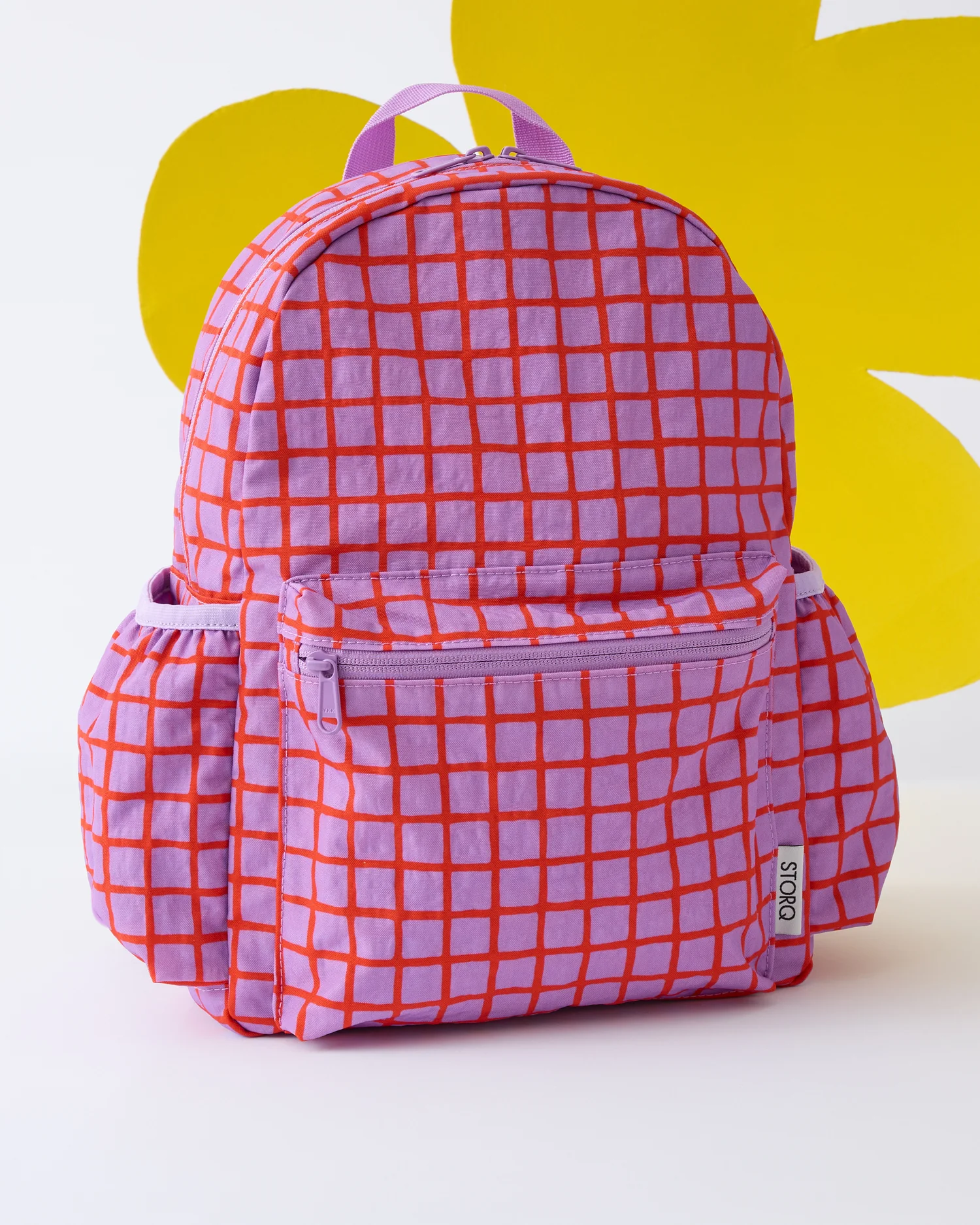 Cool Kid Backpack | Orchid Grid - Image 8