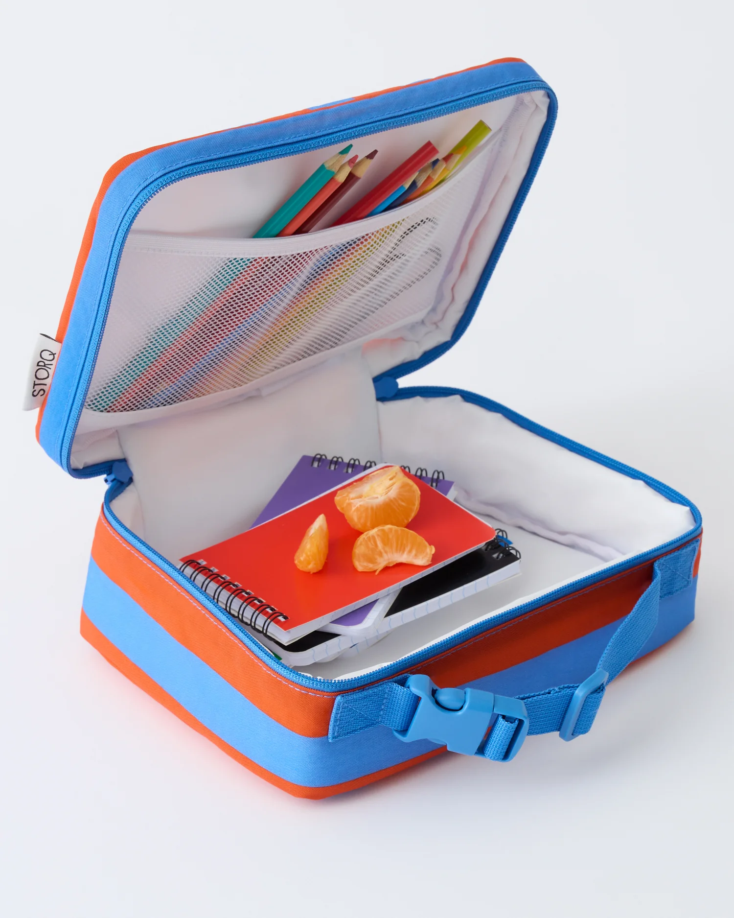 Cool Kid Lunch Box | Blue & Rust Stripe - Image 2