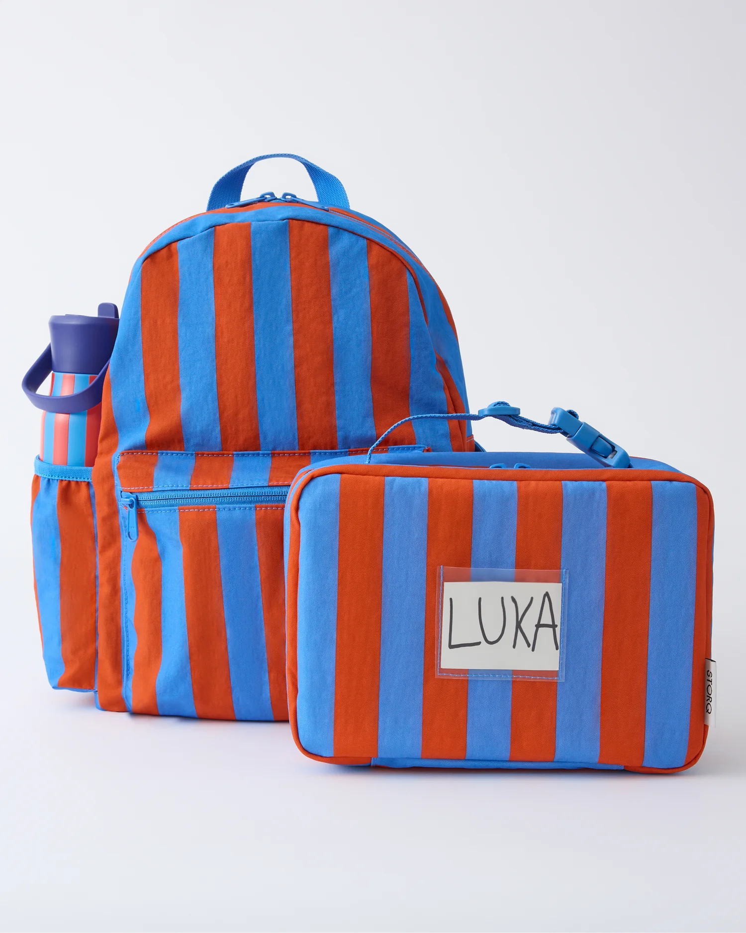 Cool Kid Lunch Box | Blue & Rust Stripe - Image 3