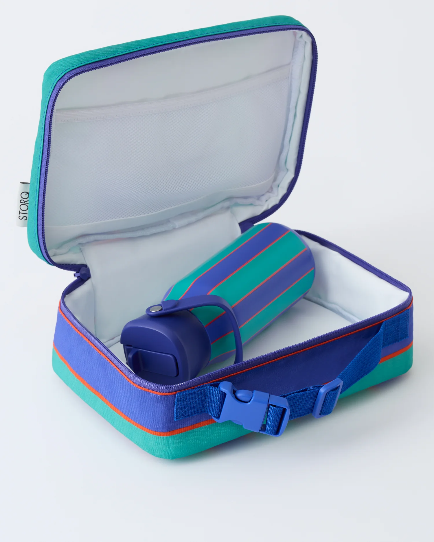 Cool Kid Lunch Box | Navy & Green Stripe - Image 3
