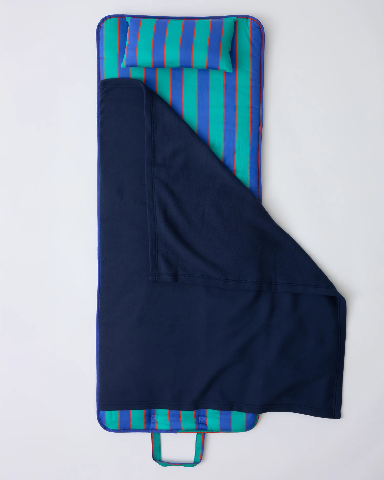 Cool Kid Nap Mat | Navy & Green Stripe - Image 2