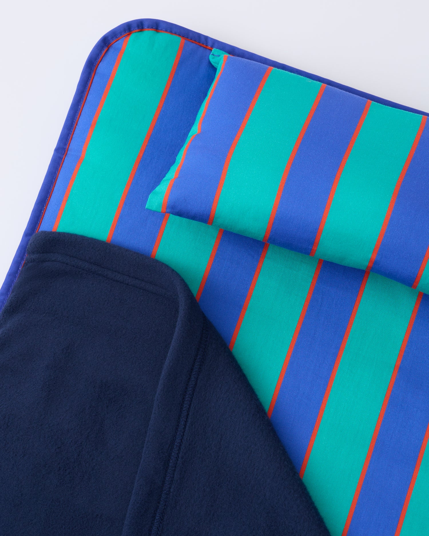 Cool Kid Nap Mat | Navy & Green Stripe - Image 3