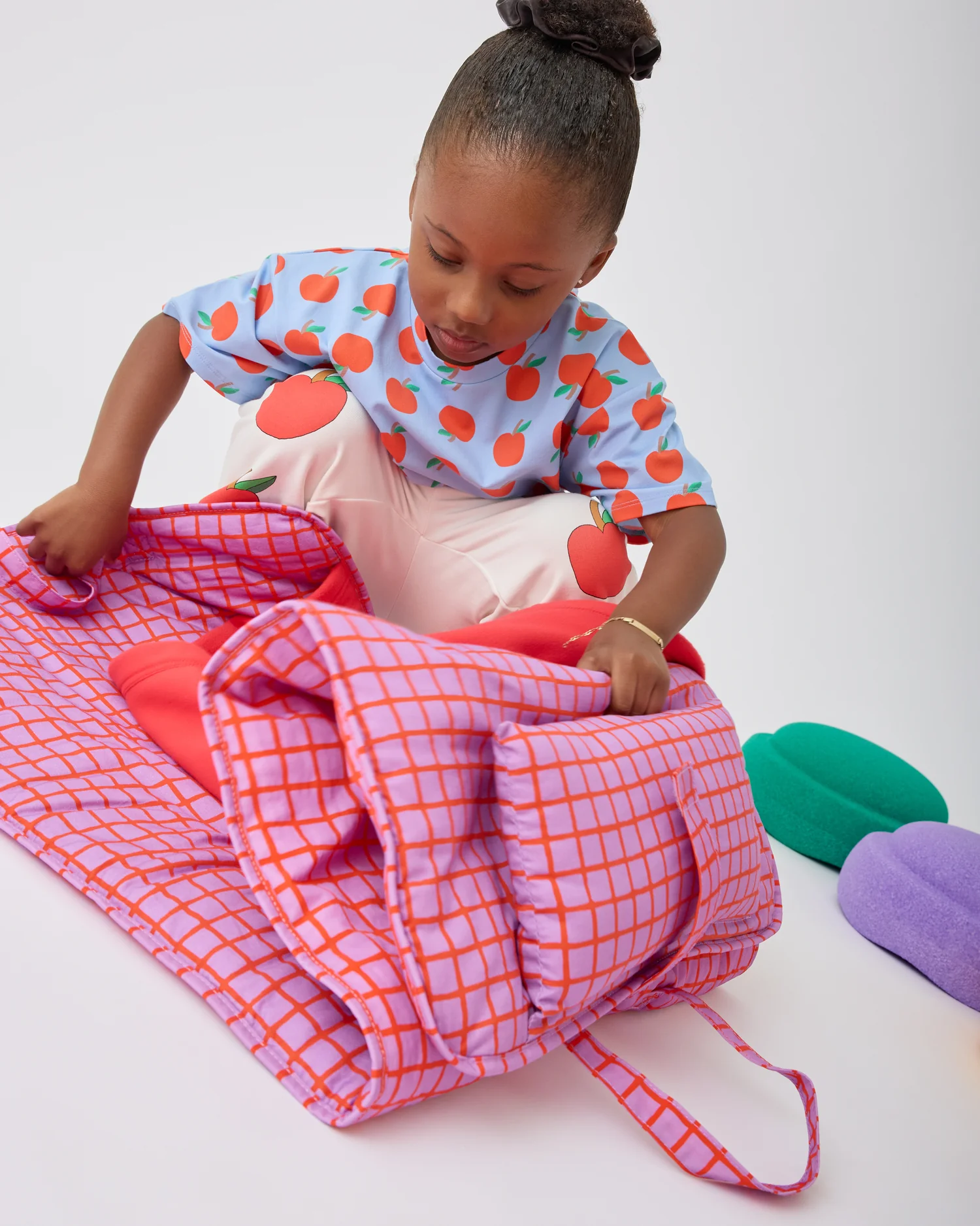 Cool Kid Nap Mat | Orchid Grid - Image 8