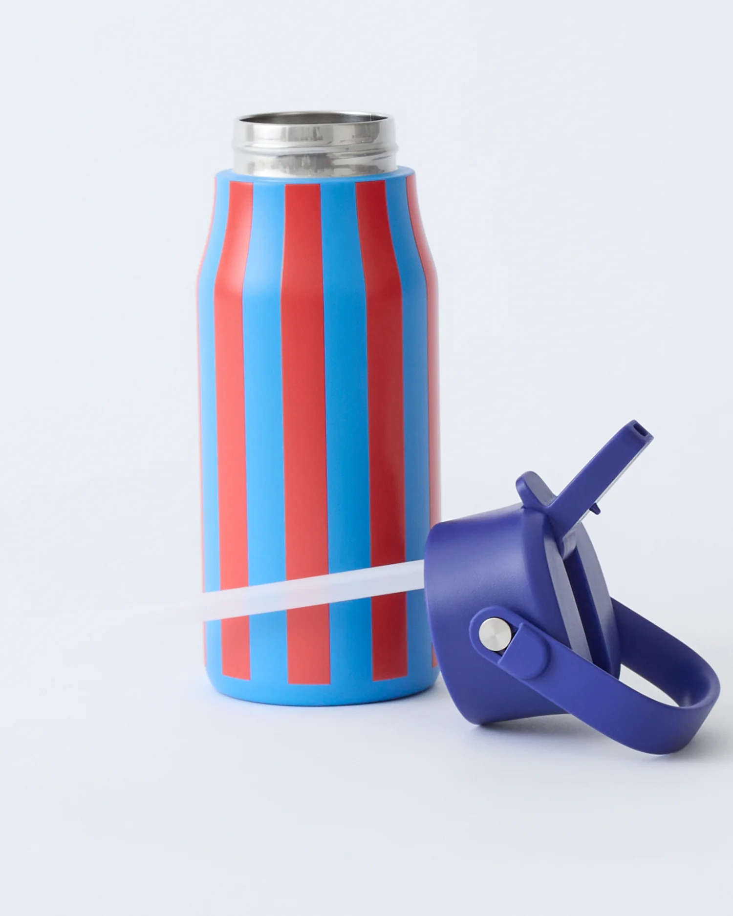 Cool Kid Water Bottle | Blue & Rust Stripe - Image 2