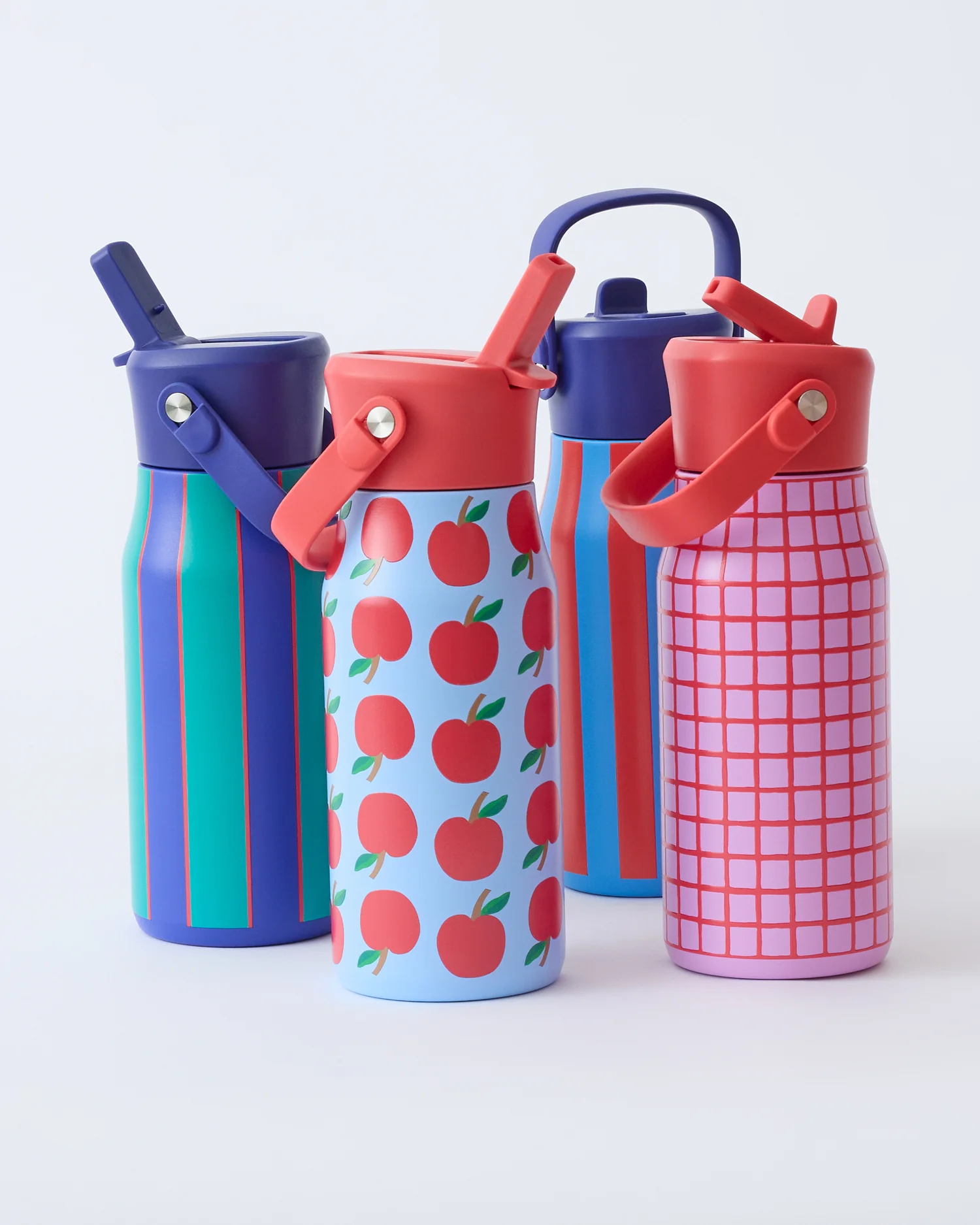 Cool Kid Water Bottle | Navy & Green Stripe - Image 4