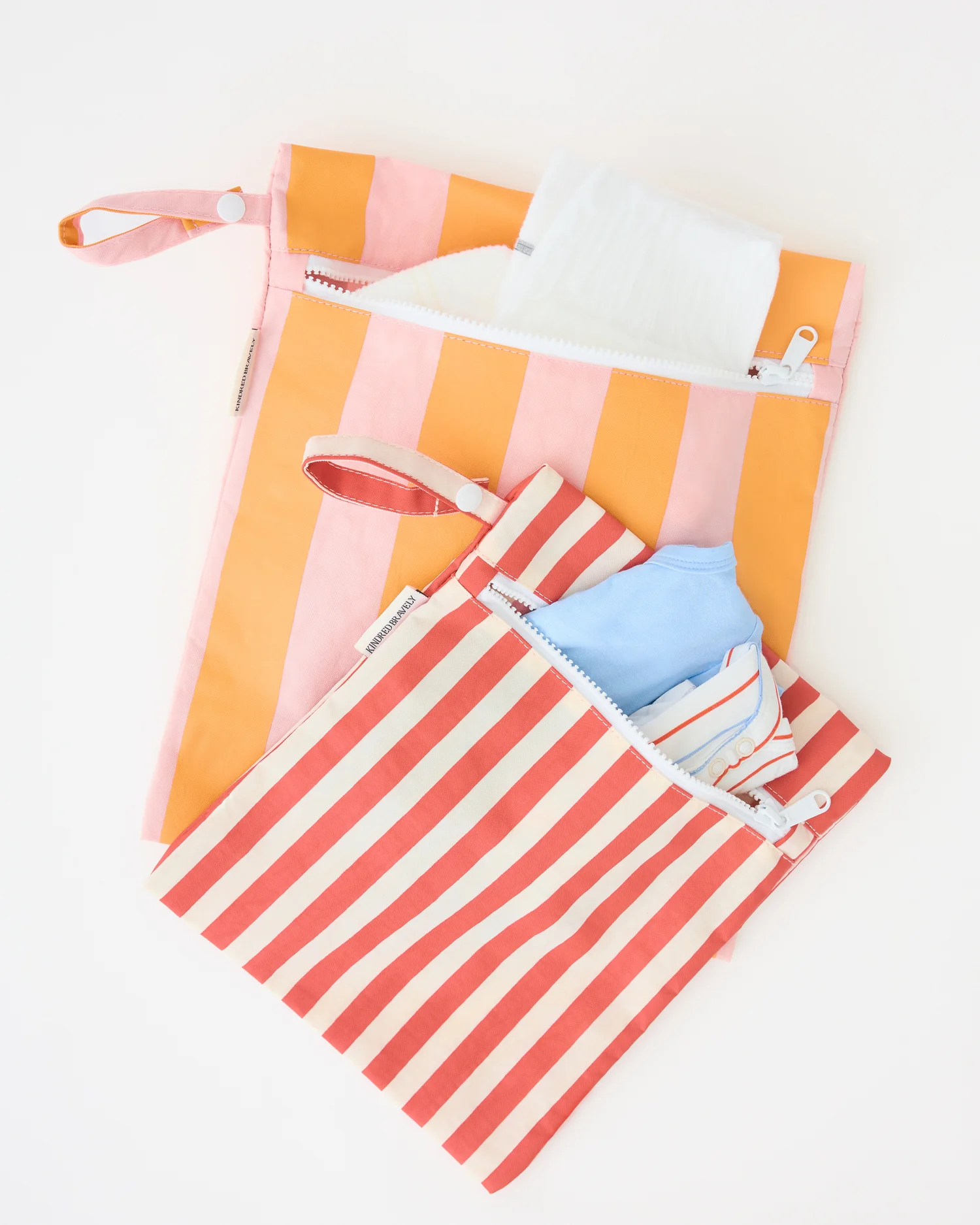 Wet/Dry Bag Set | Pink Wide Stripe - Image 2