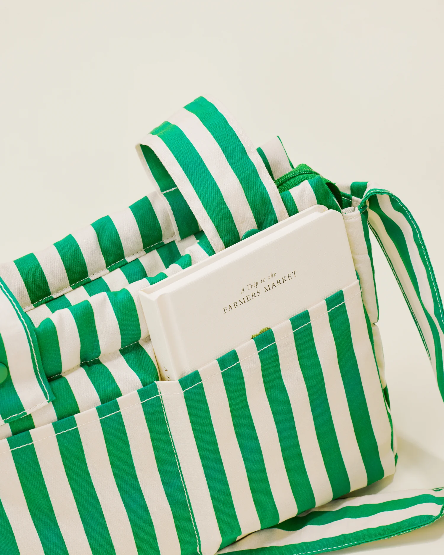 Stroller Party™ Caddy Bag | Green Stripe - Image 4