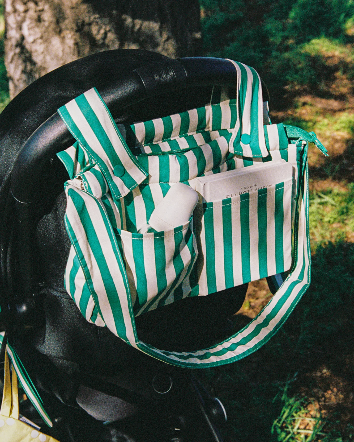 Stroller Party™ Caddy Bag | Green Stripe - Image 8