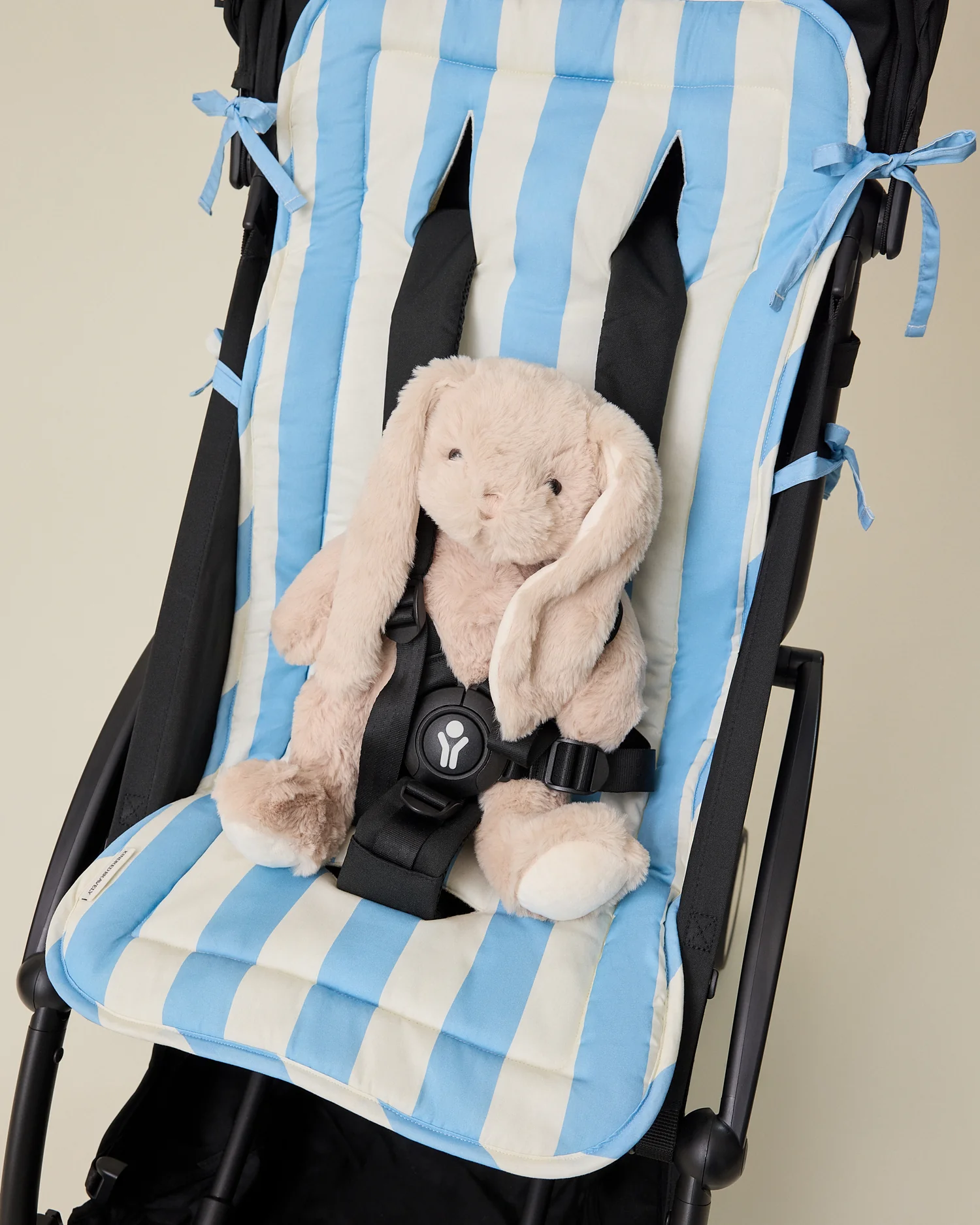 Stroller Party™ Seat Liner | Blue Wide Stripe - Image 5