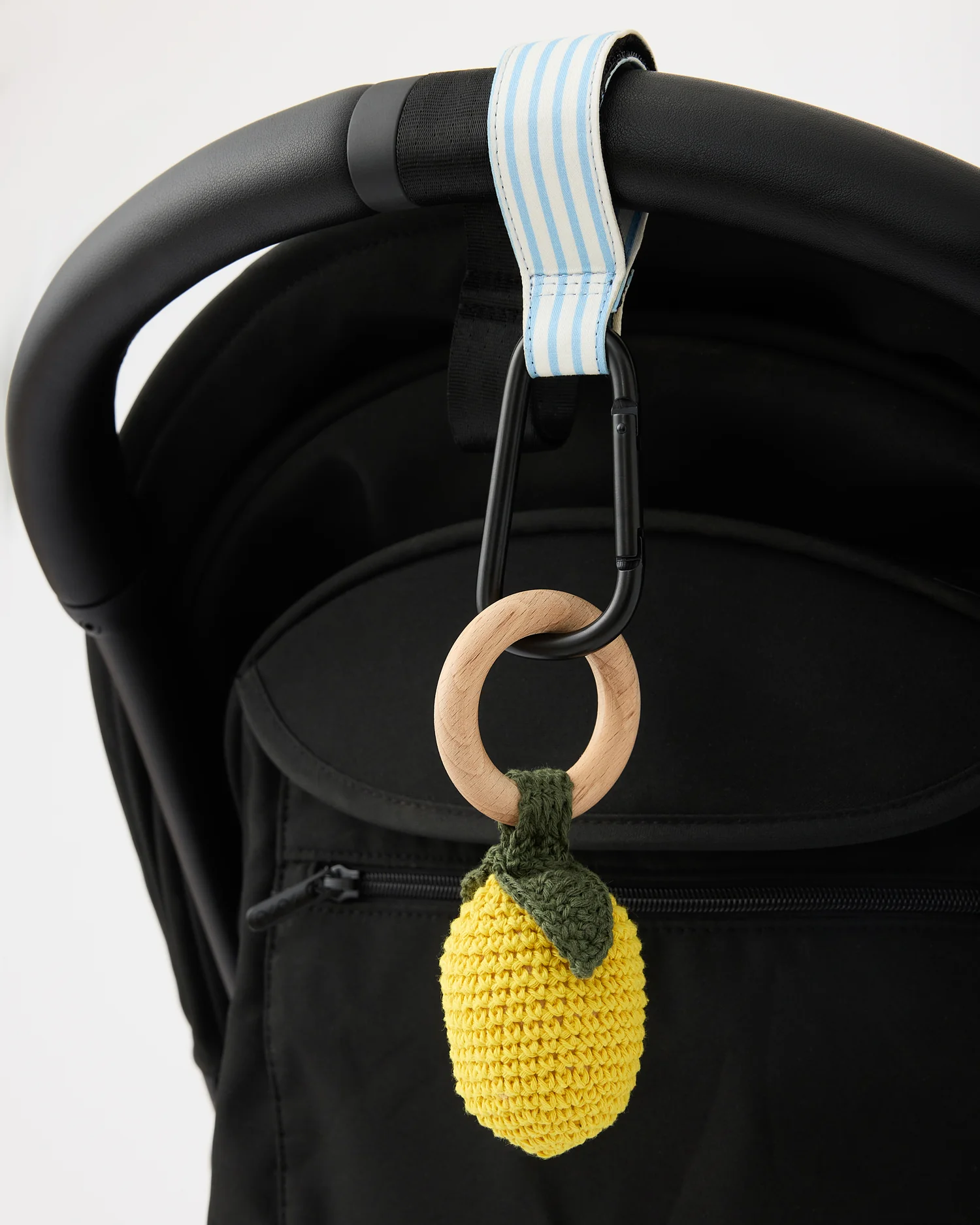 Stroller Party™ Clips (2-Pack) | Blue Pinstripe - Image 2