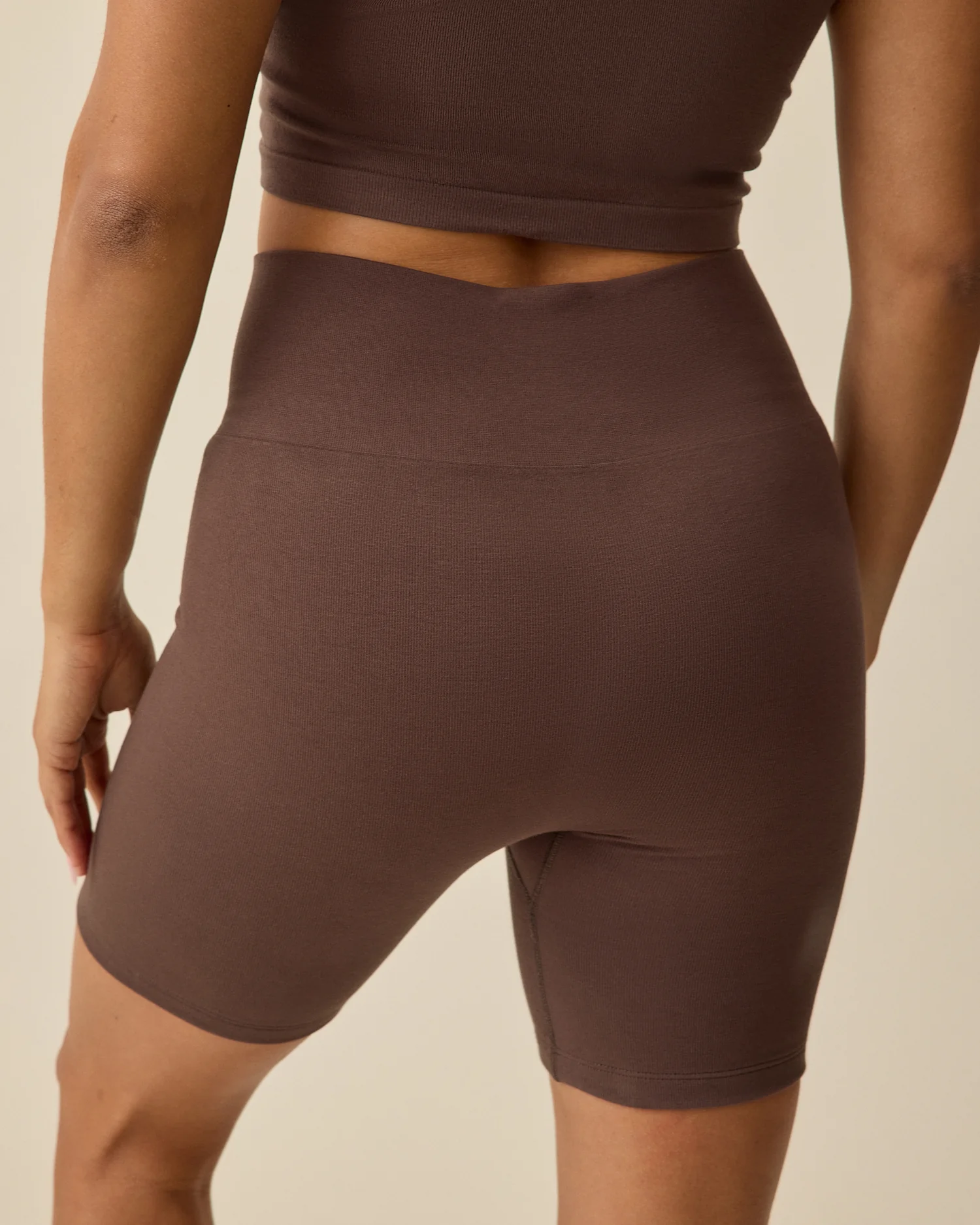 Sublime® Bamboo Maternity & Postpartum Bike Short | Chocolate - Image 3
