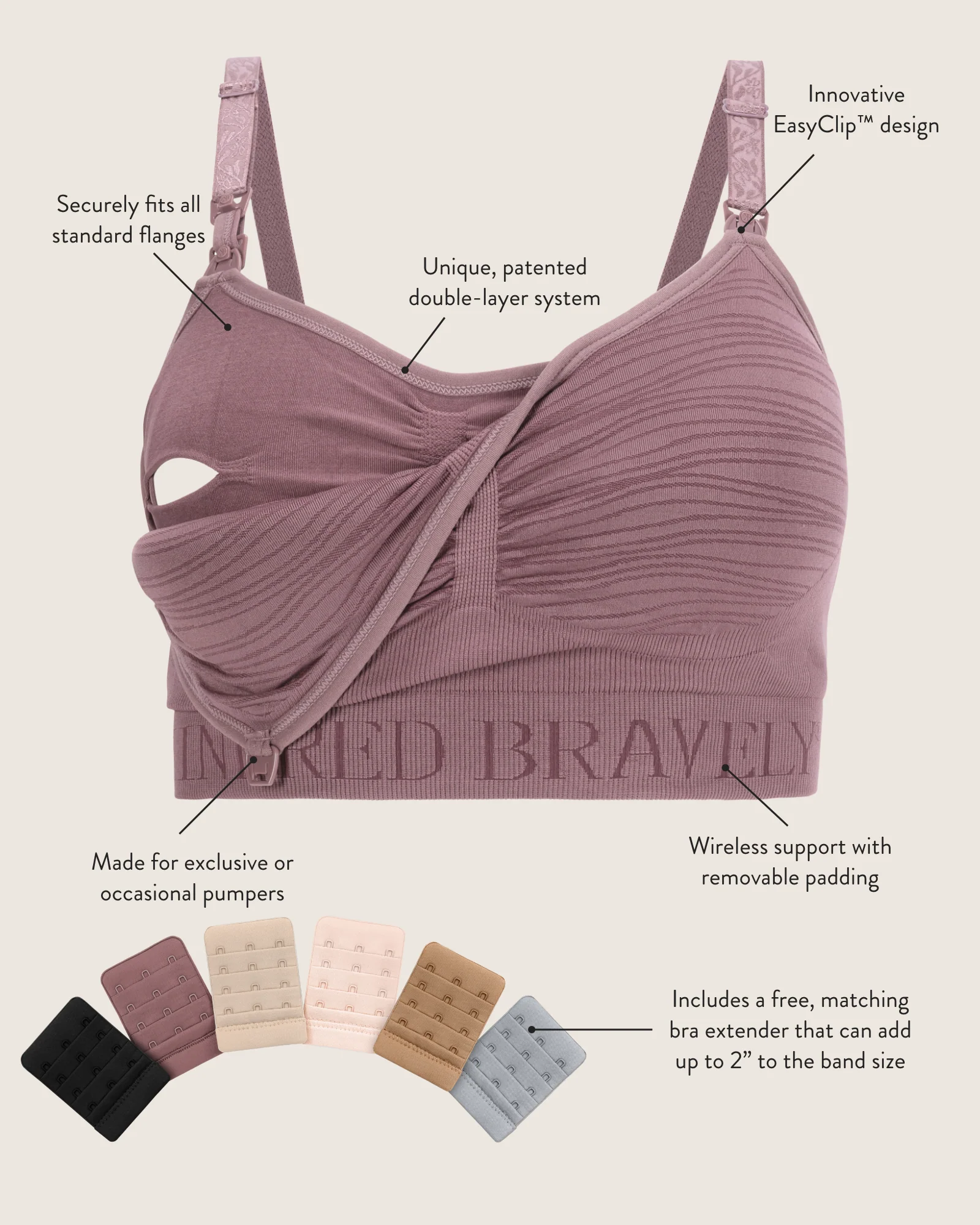 Sublime® Hands-Free Pumping & Nursing Bra | Black - Image 9